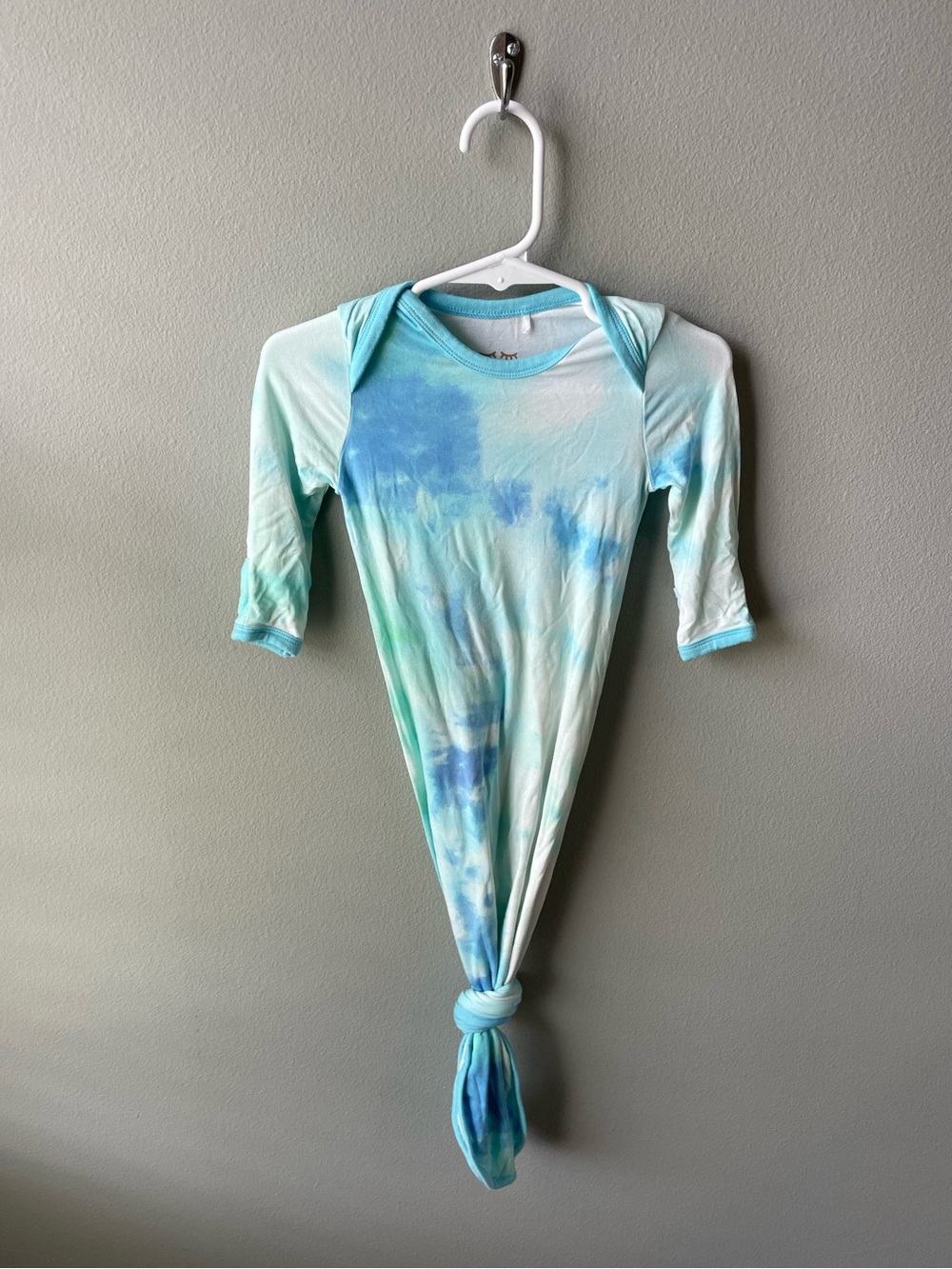 Little Sleepies Tidepool Watercolor Tie-Dye Bamboo Knotted Gown
